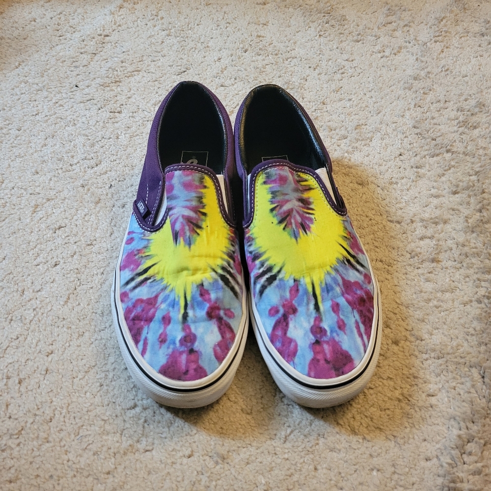 Vans Tie Dye slip ons size 8.5